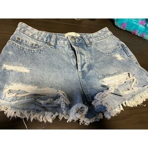 Banjara Jean Shorts Women's 5/26 Light Blue Loose Fit Denim Preowned